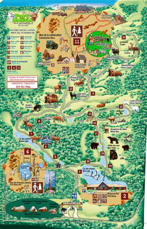 zoo omega canada|park omega map.